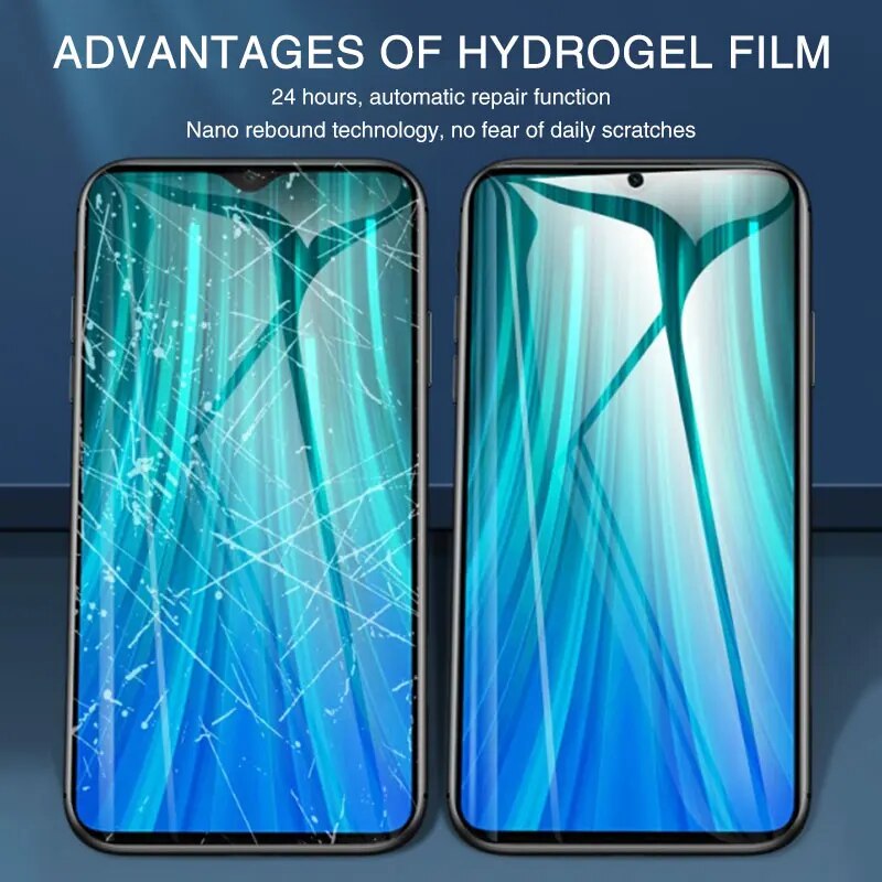 2Pcs Hydrogel Film on the For Xiaomi Redmi Note 9S 9 10 Pro 7 8 K30 K20 8T Screen Protector For Redmi 8 8A 9 9A 7 7 (Not Glass)