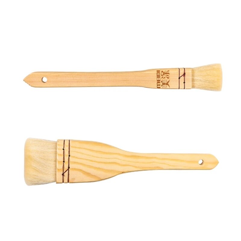 Household Mooncake Pastry Brush Barbecue Oil Baking Brushes Wooden Handle Wool Kitchen Cooking Tools