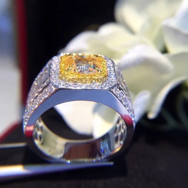 Natural Diamond 18K Gold Pure Gold Ring Beautiful Gemstone Ring Good Upscale Trendy Classic Party Fine Jewelry Hot Sell New 2023