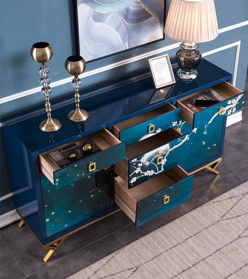 Enter the door shoe cabinepartition porch cabinet, homestay light luxury stainless steel furniture living room