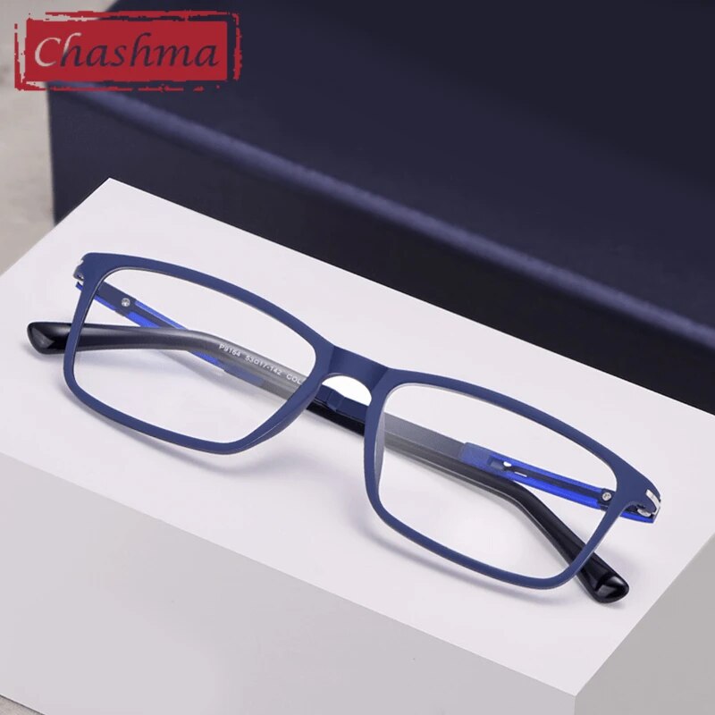 Men TR 90 Light Weight Glasses Frame Prescription Spectalces Eyewear for Men Blue Glass