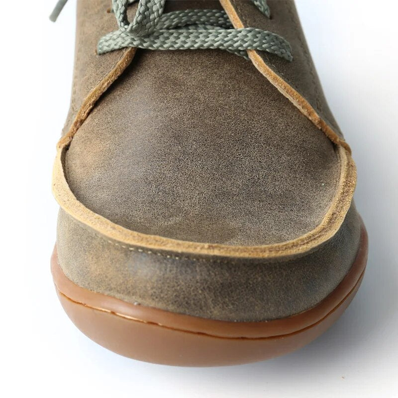 Men's Shoes Lace up Leather Casual Shoes Spring Autumn Male Sneakers Designer Man Shoes Genuine Leather Barefoot Shoes