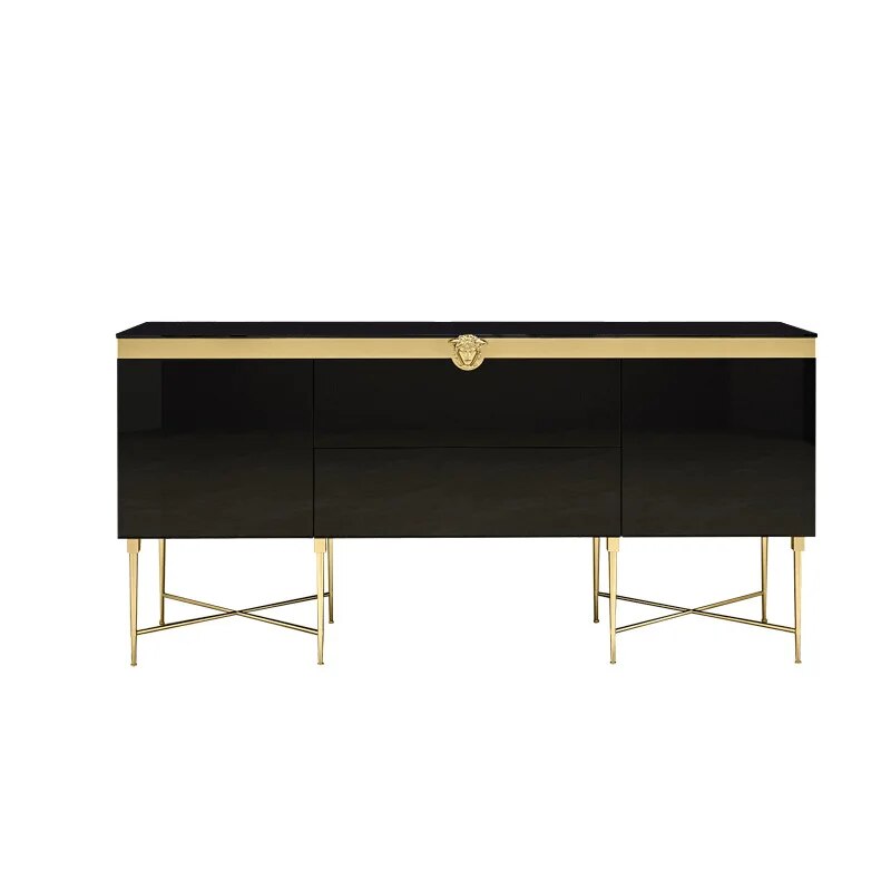 Sideboards Cabinet Simple Stainless Steel Cabinet Restaurant Decoration Cabinet Model Room Furniture