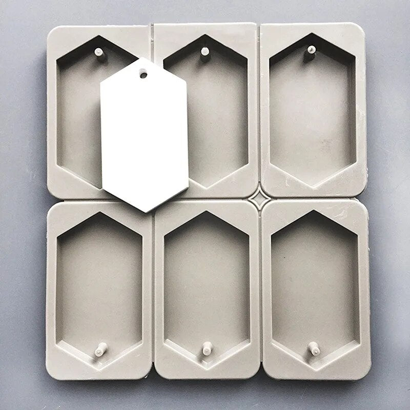 DIY Silicone Clay Aromatherapy Tablets Molds Hanging Ornaments Wax Molds Moldes De Silicona Craft Accessories Soap Mold