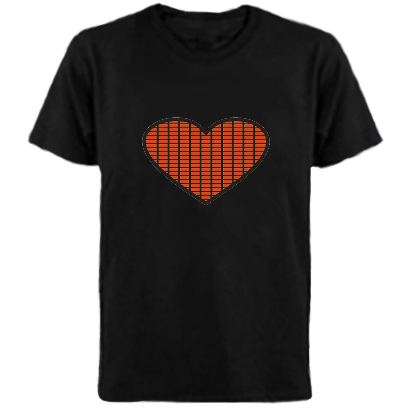 51pcs/lot Chirstmas Halloween led T-shirt  Sound Activated Flashing Light T Shirt Light Up Down Music Party