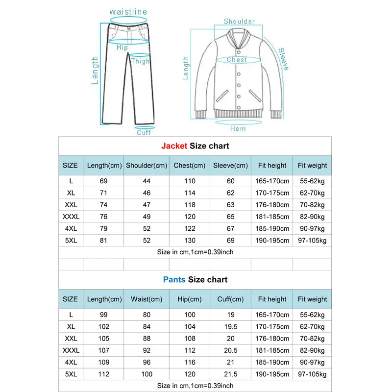 TRVLWEGO Jacket Pants Hiking Camping Spring&Autumn Outdoor Single Waterproof 20000MM Men's Windbreak Trekking Coat Trousers