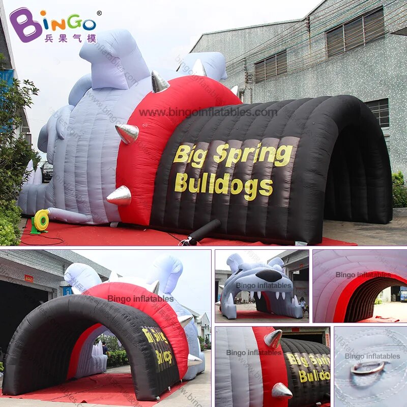 Giant 10x8x5M Inflatable Montclair Bulldog Tunnel / Customized Inflated Entry Baseball Inflatable Sports Passage - BG-A1110