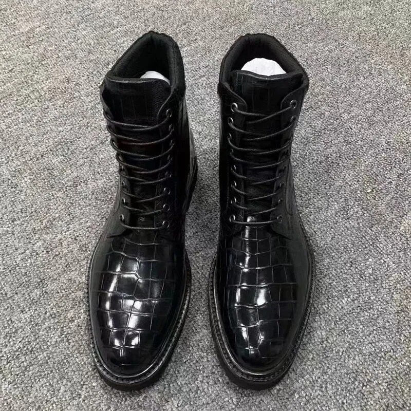 Men's Casual Versatile High Top Shoes Leather Genuine Luxury Brand Designers Bottom Trend Sapatillas Hombre Men Sneakers 2022