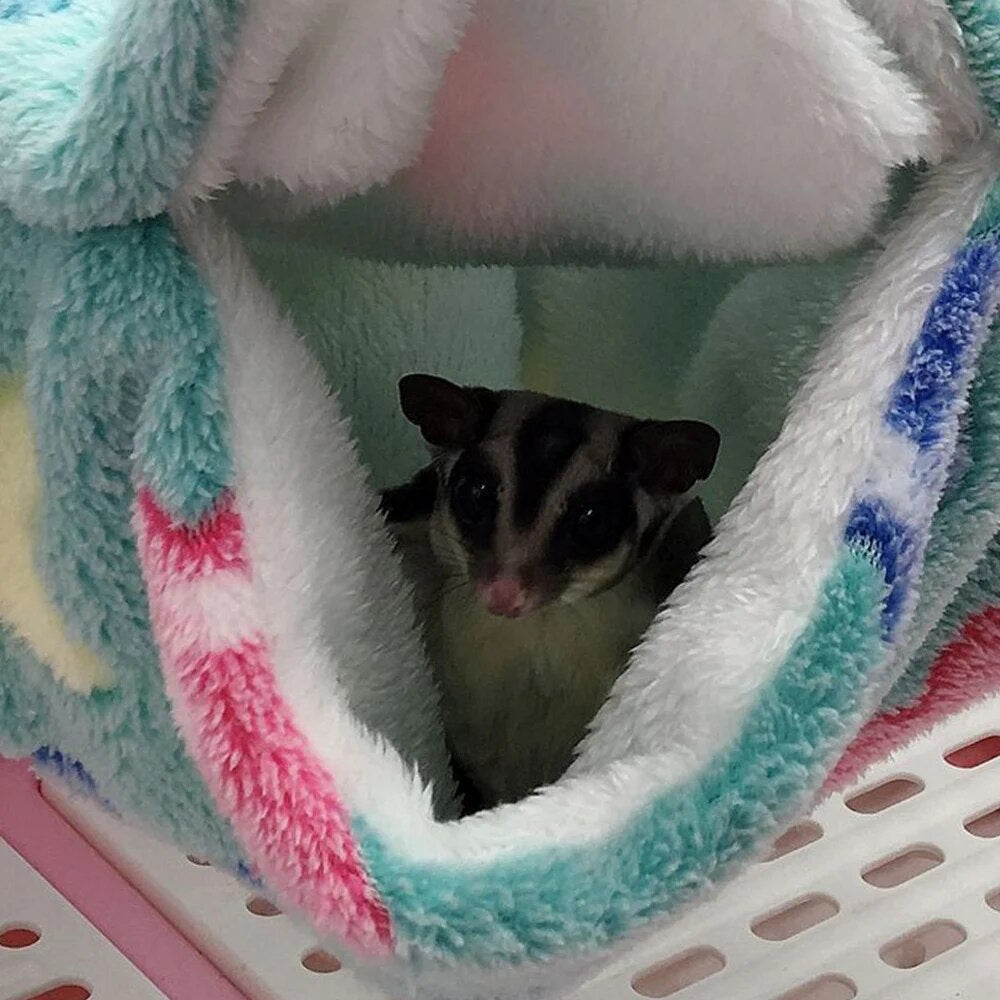 Pet Hammock Pet Bed Double Plush Soft Winter Warm Hanging Nest Bed Small Pet Hamster Houses Cotton Nests Pets Supplies