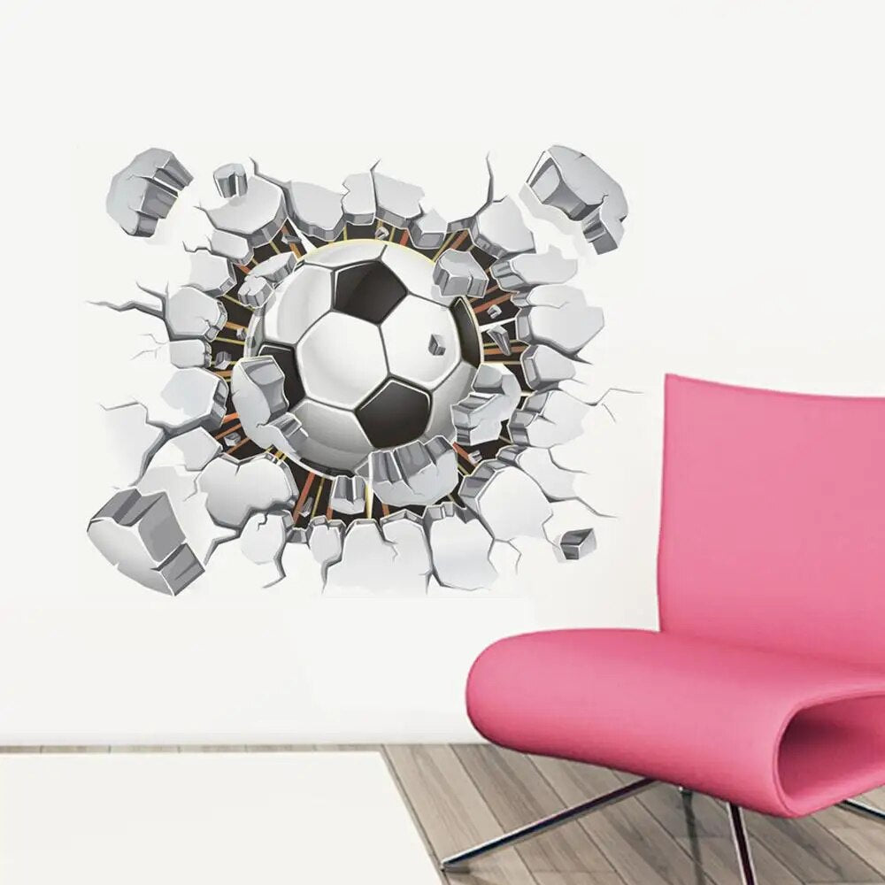 Football PVC removable Wall Decal Soccer Kid Boy Bedroom Wall Sticker Home Decor