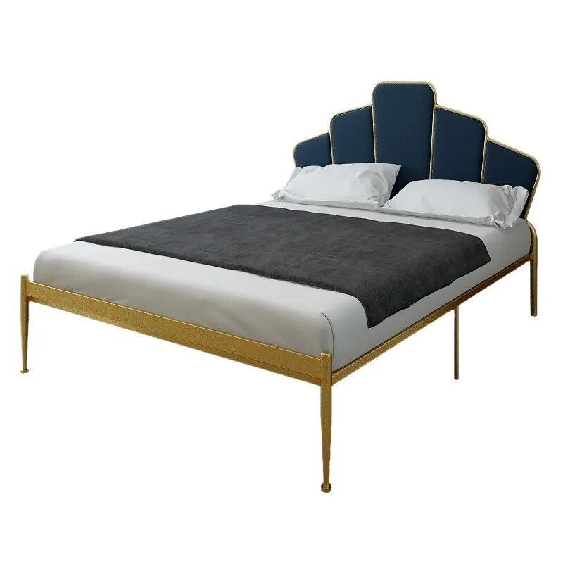 Nordic wrought iron bed 1.5 meters apartment furniture simple iron frame bed single kids bed child princess bed