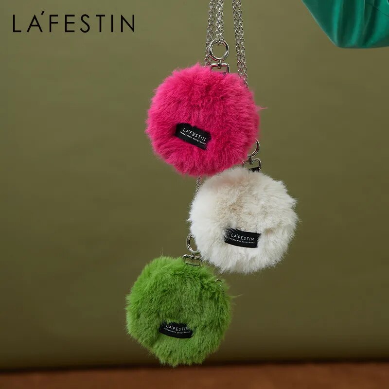 LA FESTIN 2021 New Ins Niche Fashion Key Case Original Plush Wallet All-match Chain Simple Small Card Cag Crossbody Female Brand