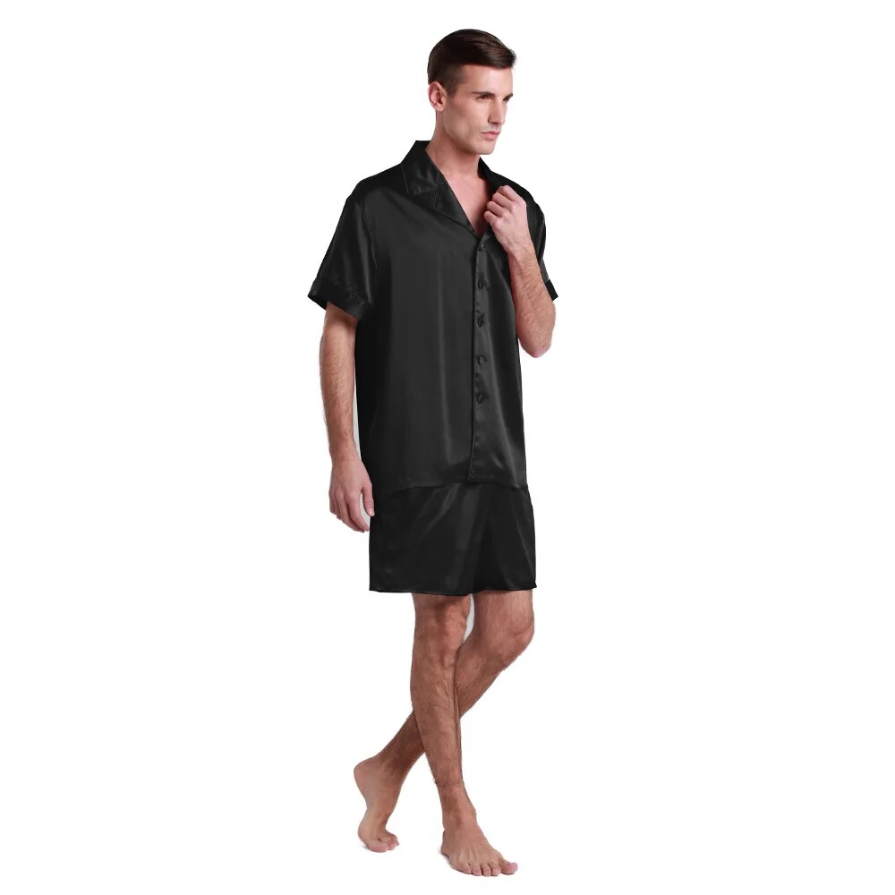 LILYSILK 100 Silk Pajama Set Men Sleepwear Short With Boxer 22 momme Luxury Natural Men's Clothing Free Shipping
