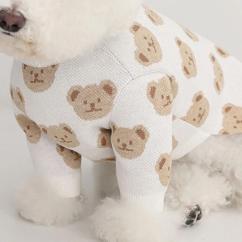 Fashion Dog Clothes Bear Print Dog Sweater Puppy Pet Clothing For Small Medium Dogs Costume Chihuahua Pet Clothes Ropa Perro Pug