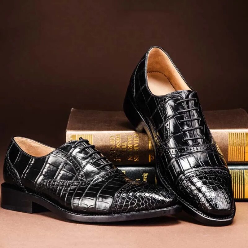 hongqiangyin new  Thailand  Alligator leather shoes  Men's shoes  business  Men's shoes  crocodile shoes  Men shoes