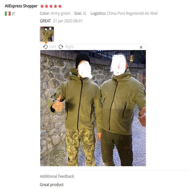 US Military Fleece Tactical Jacket Men Thermal Outdoors Polartec Warm Hooded Coat Militar Softshell Hike Outerwear Army Jackets - KAISERINC