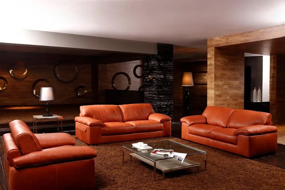 high quality genuine leather sofa modern Nordic couch living room sofa furniture home feather sofa set 1+2+3 seater muebles de s
