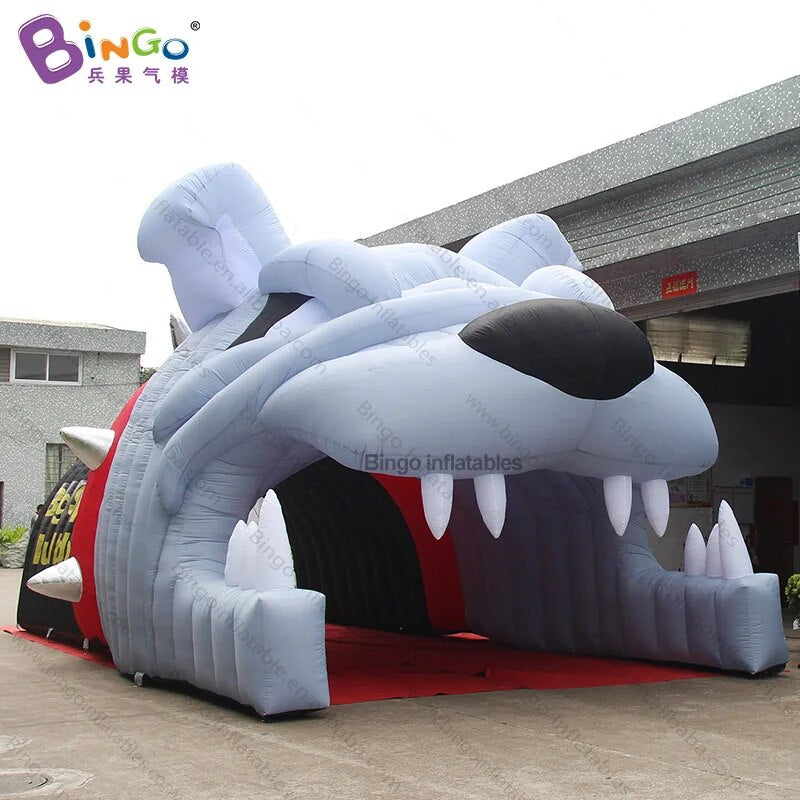 Giant 10x8x5M Inflatable Montclair Bulldog Tunnel / Customized Inflated Entry Baseball Inflatable Sports Passage - BG-A1110