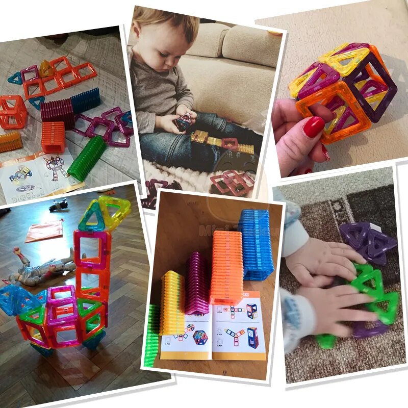 52-106PCS Mini Magnetic Blocks Educational Construction Set Models & Building Toy ABS Magnet Designer Kids Magnets Game Gift