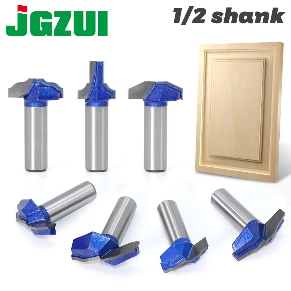 1 pc 1/2 Shank Woodworking Door Frame Router Bits for wood carbide lassical door cabinet bits Engraving Milling Cutte