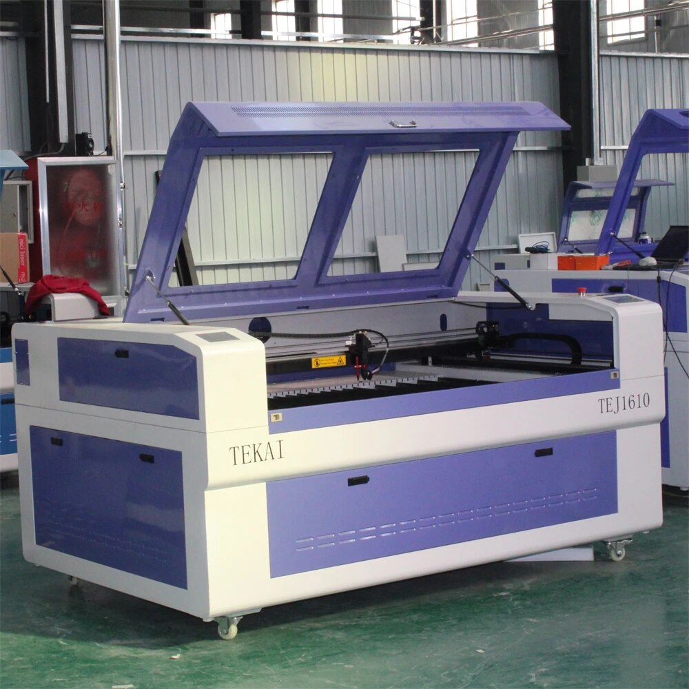 Jinan Tekai Reci 90w Leather Shoes Laser Cutting Machine For Sale 1610 Baseball Bat Laser Engraving Machine