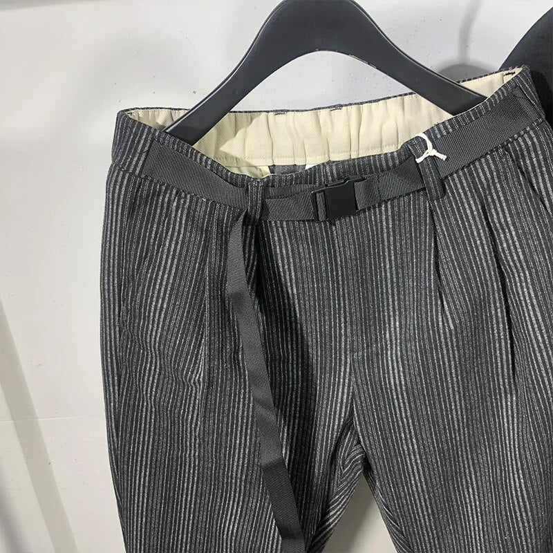 Owen Seak Men Casual Cargo Harem Pants High Street Wear Hip Hop Ankle Length Men's Clothing Sweatpants Autumn Black Pants