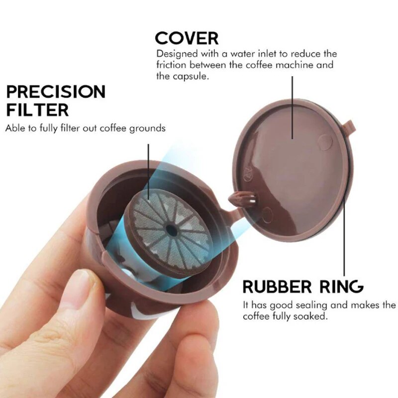 Nespresso 1/2/3PCS Coffee Capsule Nestle Dolce Gusto Capsule Reusable Coffee Filter Capsule Machine Barista Coffee Accessories