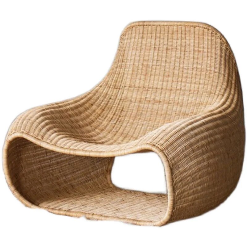 Creative outdoor indoor rattan chair furniture Nordic simple Southeast Asia Rattan sofa hotel model room leisure chair