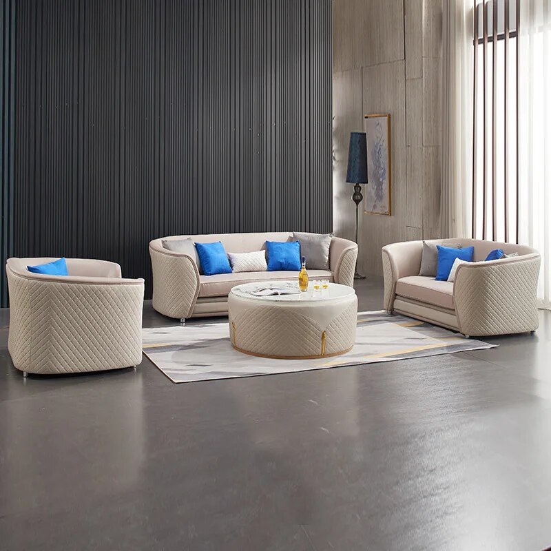 Full-Grain Leather Leather Sofa 123 sofas for living room  modern furniture  sofa