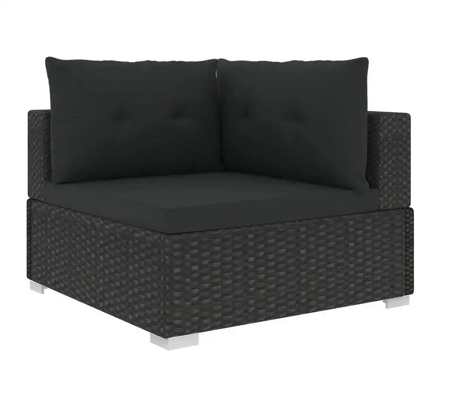 6PCS Outdoor Garden Furniture Set Rattan Corner Sofa Patio Conversation set for Backyard Porch Garden Poolside only ship to uk