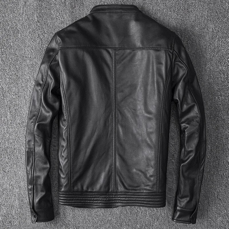 Plus XXXXL Mens Real Leather Jackets Sheepskin Coats Man Overcoats Ture Leather Baseball Jackets Male Genuine Leather Coats A767