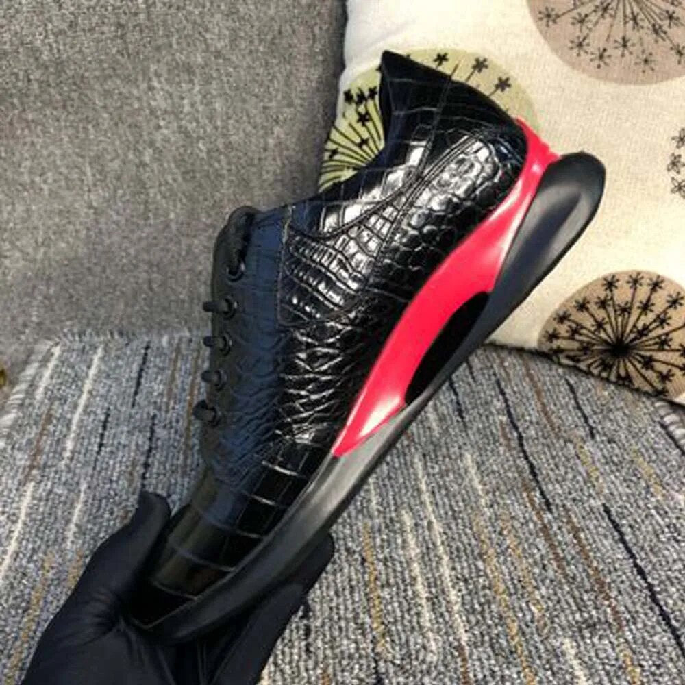 ousidun new  crocodile  Men crocodile shoes  male  Leisure shoes  business  Leather shoes  comfortable  Men's shoes