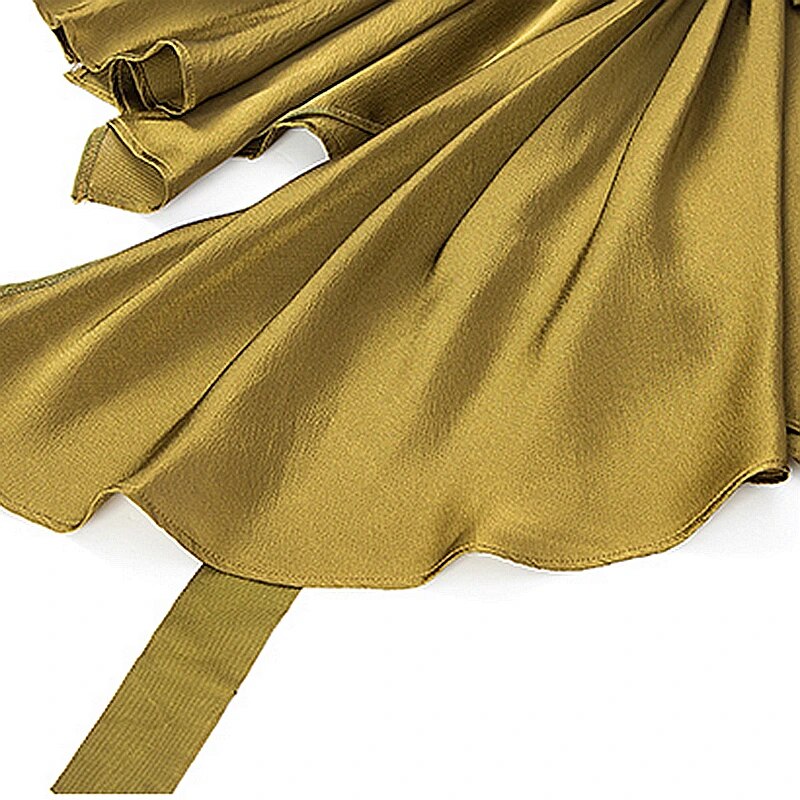 High-end 100% Heavy Silk Suit Women Wrapped Silk Two-piece Suit Long Sleeves Casual Pockets Pants Suits For Women New Fashion