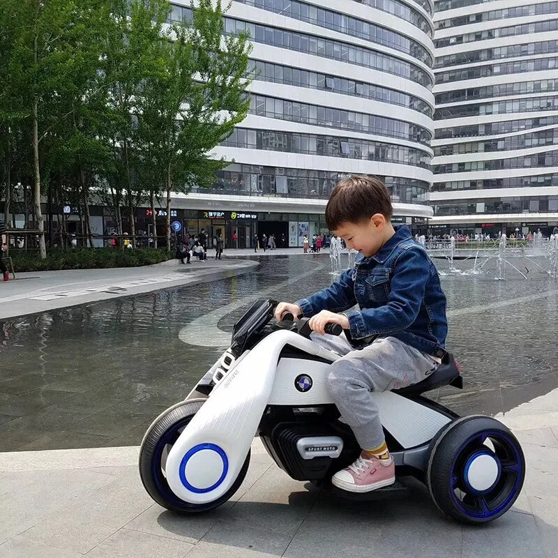 Children's Electric Motorcycle Rechargeable Tricycle Kids Autobike Boys Girls Ride on Toys Cars Kids Car Drive Toddler Toys