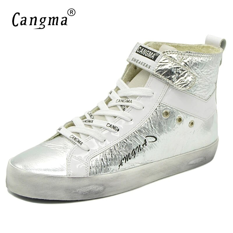 Custom Name Logo Designer Women Men Sneakers Genuine Leather Casual Shoes CMH012