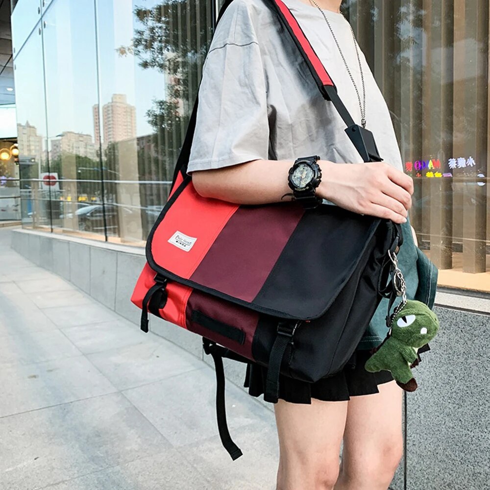 New Fashion Men's Shoulder Bag Male High Quality Oxford Sports Satchel Messenger Bags Men Striped Solid Crossbody Bags XA685ZC