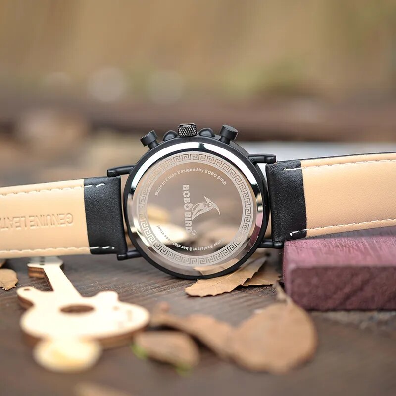 reloj hombre BOBO BIRD Men Watch Wood Watches Women Timepieces Chronograph Military Quartz Wristwatches relogio masculino OEM