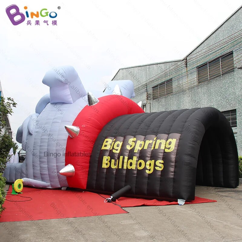 Giant 10x8x5M Inflatable Montclair Bulldog Tunnel / Customized Inflated Entry Baseball Inflatable Sports Passage - BG-A1110