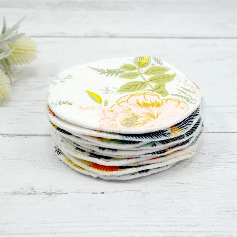 Reusable Makeup Remover Pads Zero Waste 12 Pack Bamboo Cotton Rounds Cloth Washable Cleansing Wipes Facial Cleaning Pads