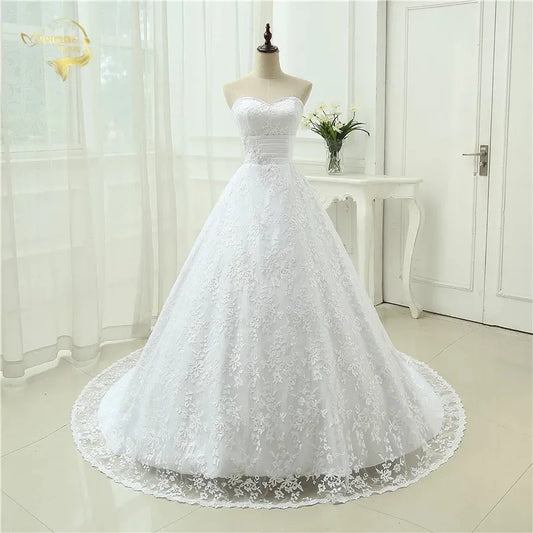 Vestido De Noiva Free Shipping New Design Backless Casamento A line With Train Robe De Mariage Lace Wedding Dresses 2023 OW 3042 - KAISERINC
