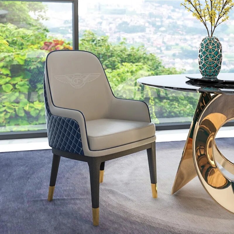 New Design  Luxury Dining Room Furniture Velvet Faric Dining Chair With Ash Wood Legs Armchair