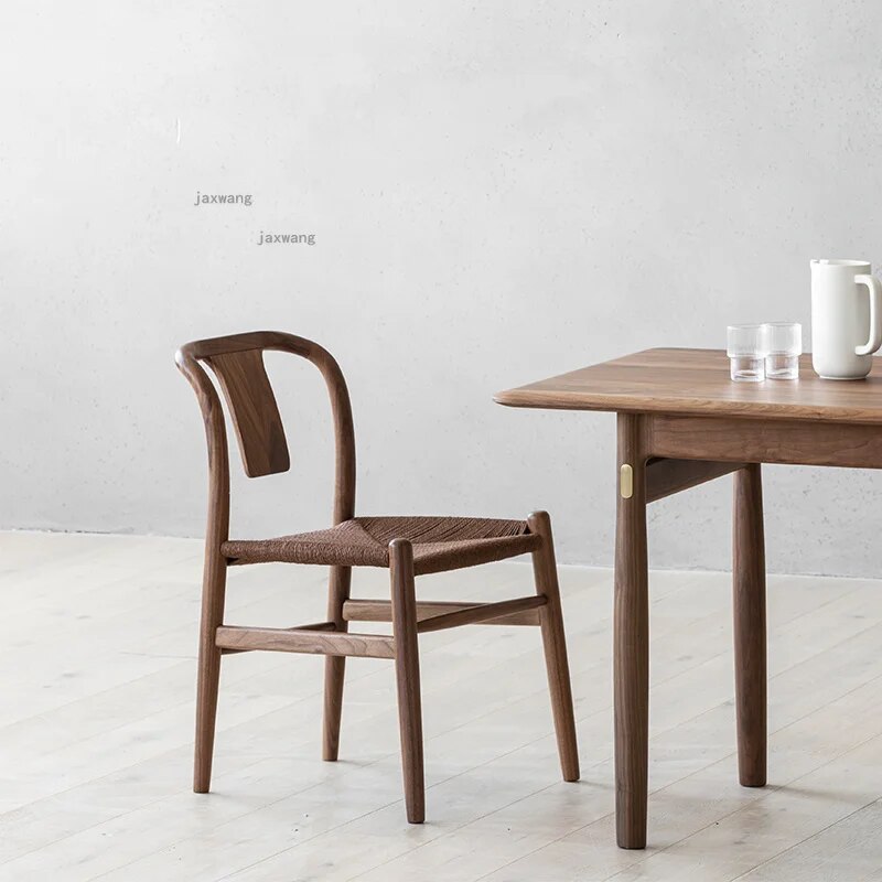 Nordic Solid Wood Kitchen Dining Chairs Household Furniture Hotel Single Back Chair Simple Restaurant Bedroom Living Room Chair
