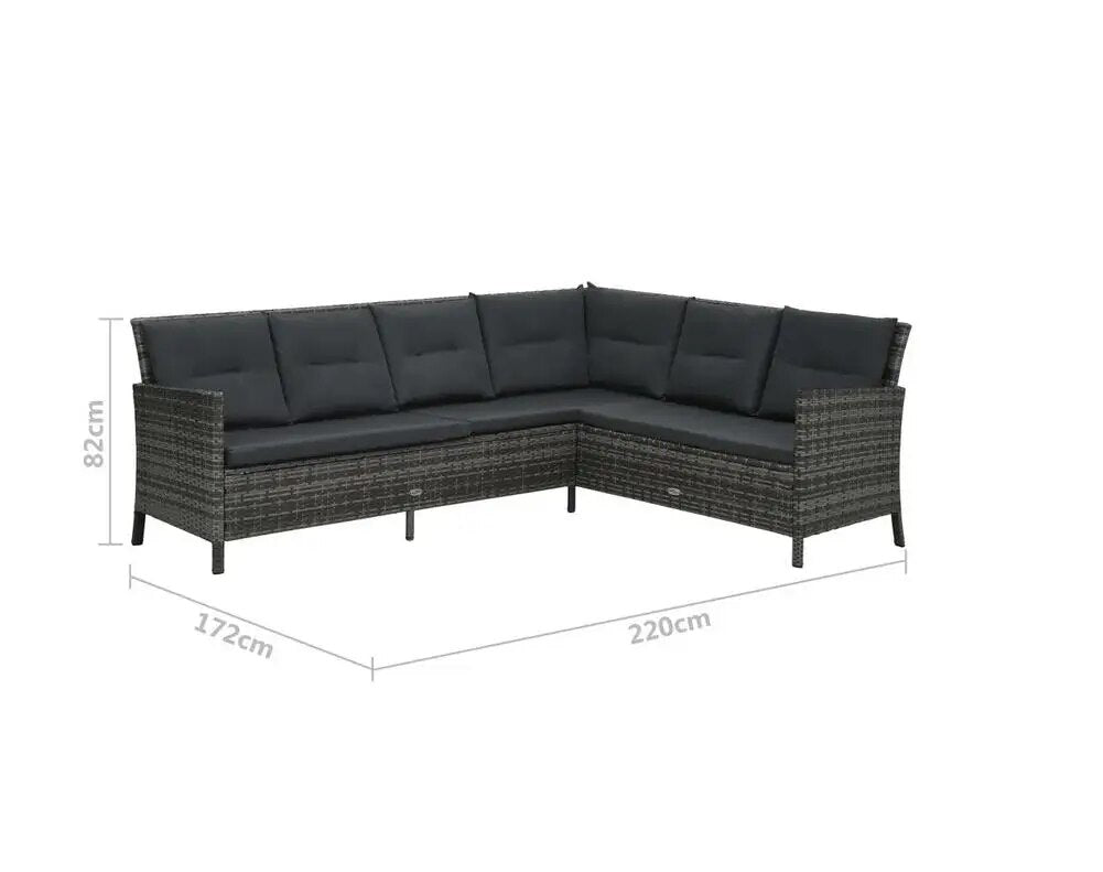 4 Piece Rattan Garden Furniture Sofa Set Brown Sofa Wicker Weave 9 Seater Patio Conservatory Luxury Grey only ship to UK