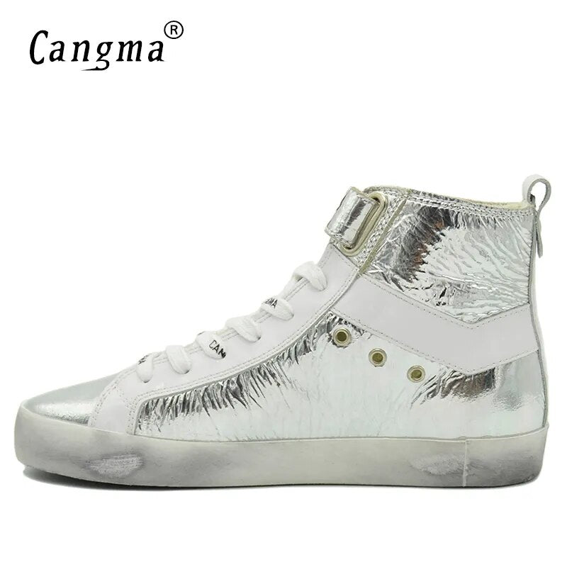 Custom Name Logo Designer Women Men Sneakers Genuine Leather Casual Shoes CMH012