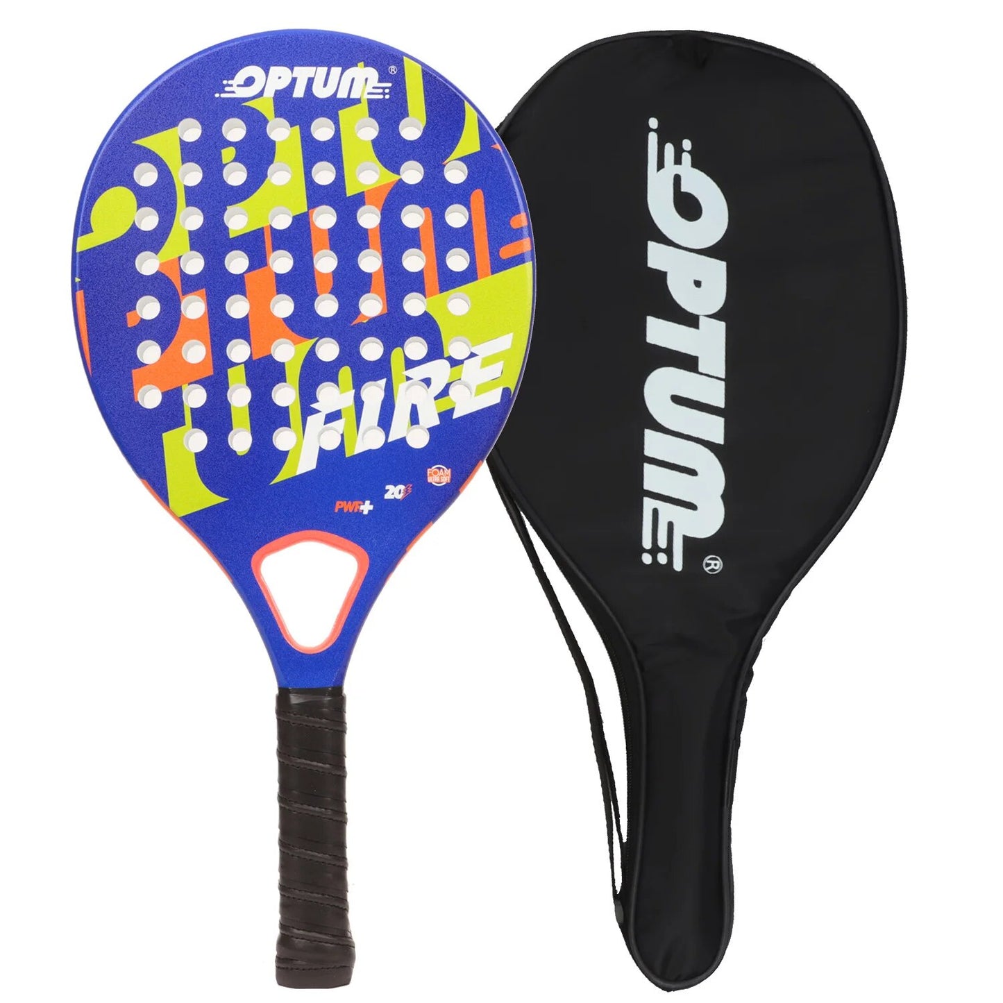 OPTUM Fire Carbon Fiber Junior Beach Tennis Racquet set (2 Rackets, 2Balls, 2 Cover Bags)  Light  Racket For Young