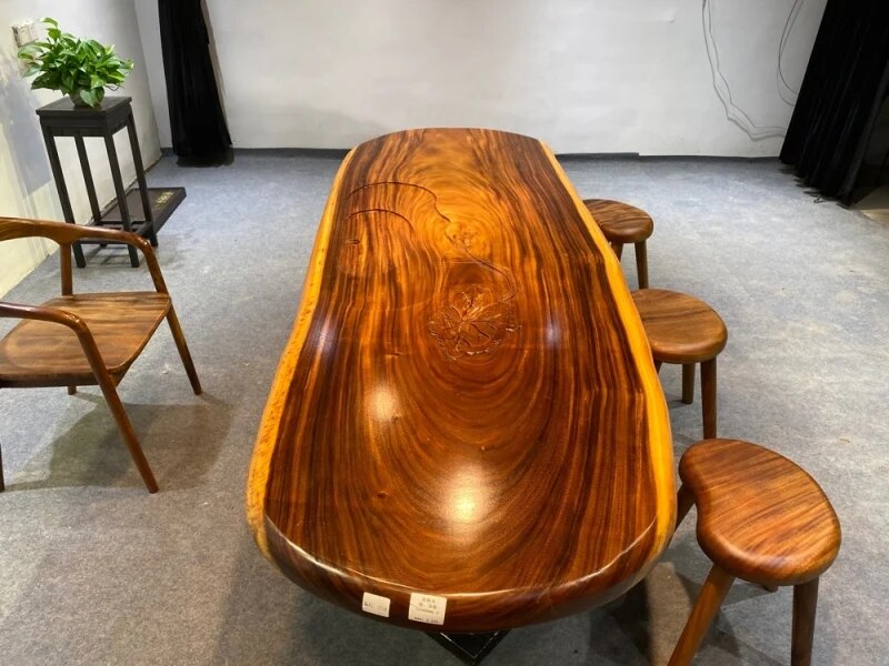 South American walnut solid wood big board tea tray boss's office tea table mahogany office tea table living room furniture