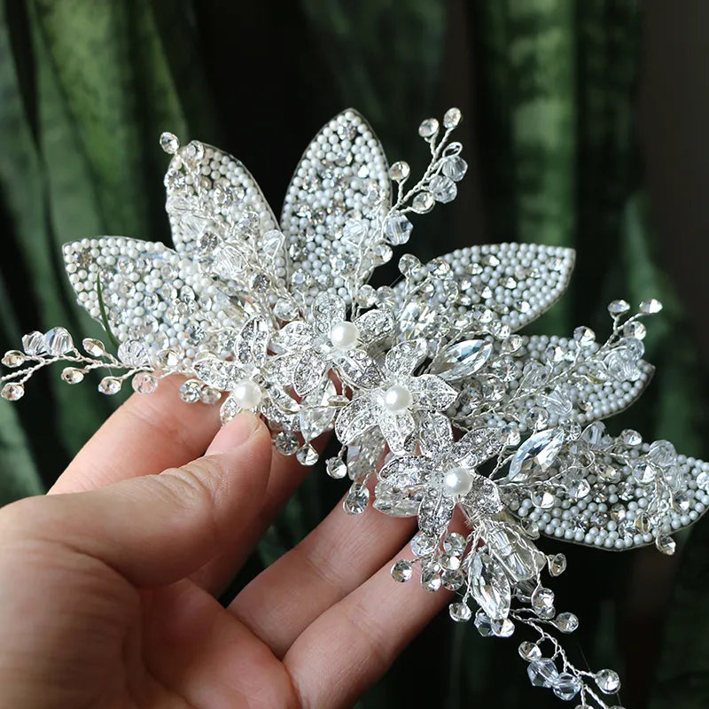 Crystal Wedding Hair Clip Hair Accessories Jewelry Ladies Hair  Accessoire Cheveux Bridal Tiaras Bijoux Hair Stick  for Women