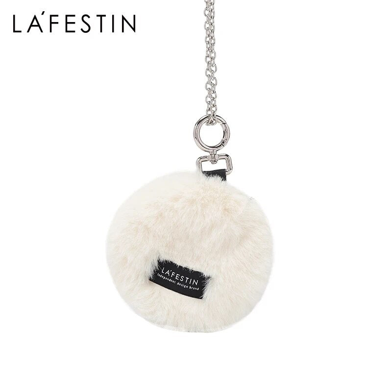LA FESTIN 2021 New Ins Niche Fashion Key Case Original Plush Wallet All-match Chain Simple Small Card Cag Crossbody Female Brand