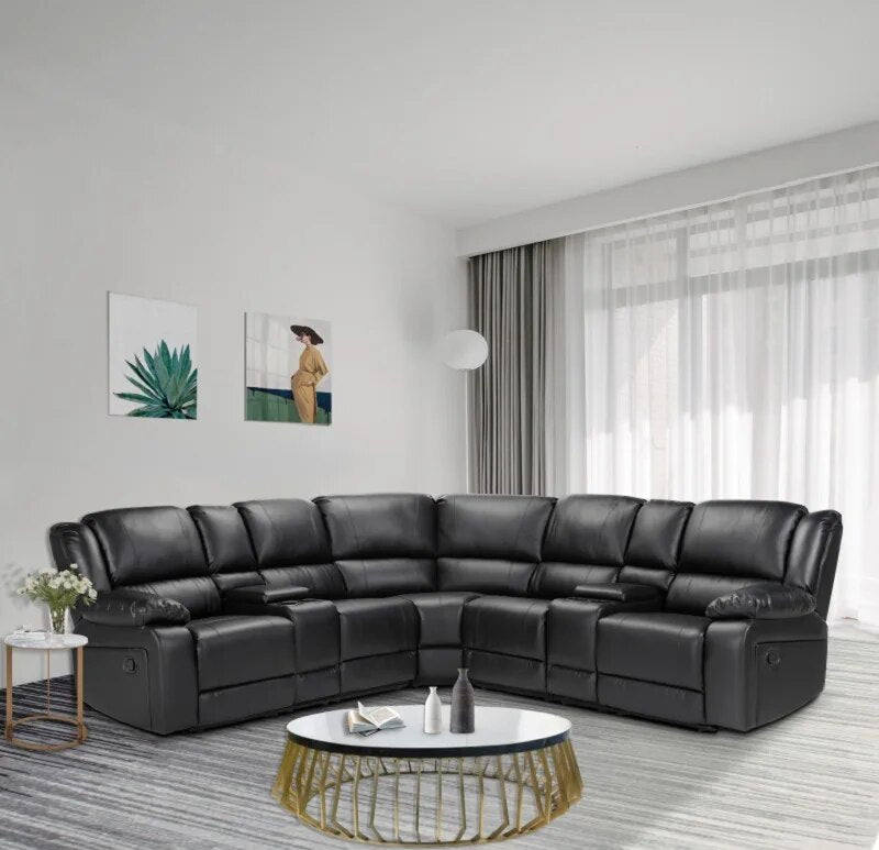 Modern Light Luxury PU Leather Sofa Waterproof Wear-resistant and Durable Comfortable Reclining Living Room Sofa Furniture