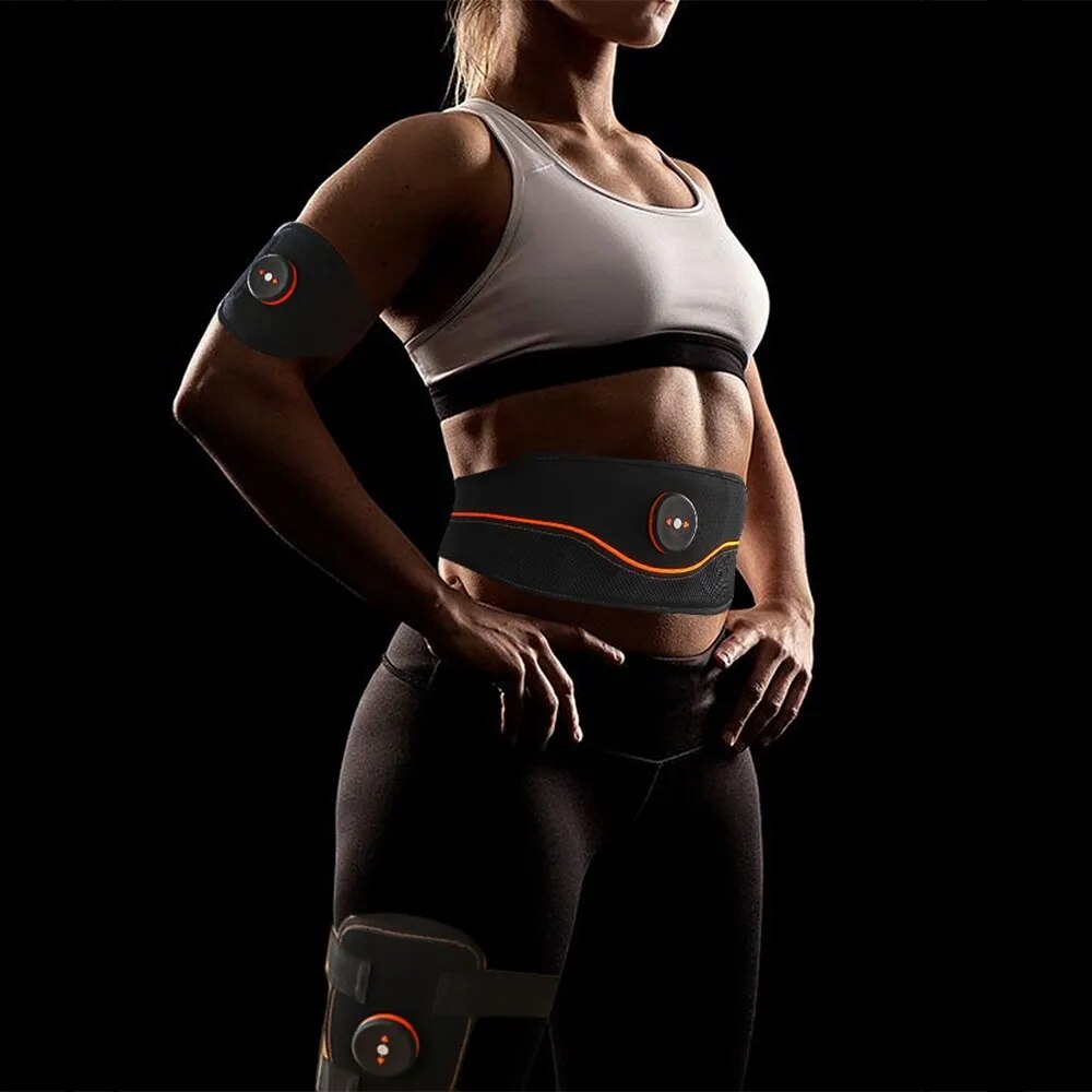 ABS Stimulator Abdominal Muscle Trainer EMS Vibro Shaper Fitness Electric Weight Loss Stickers Body Slimming Belt Wireless